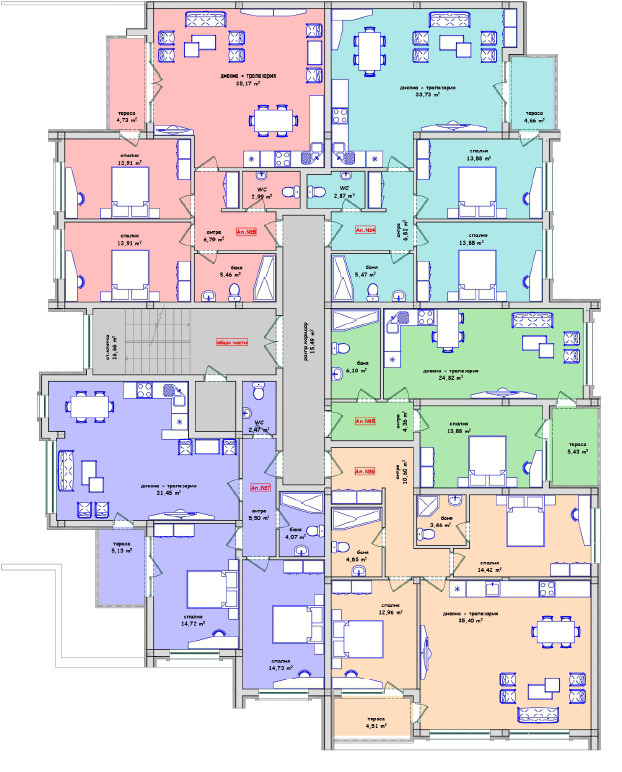 Продава  2-стаен град Хасково , Тракийски , 75 кв.м | 58060193 - изображение [4]