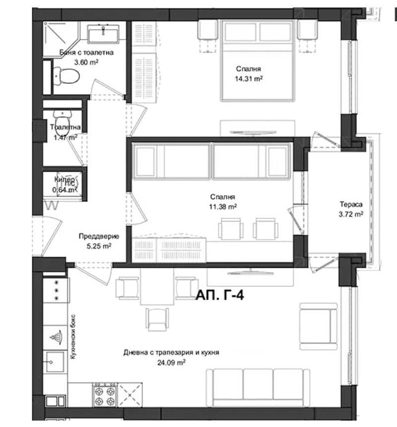 Продава 3-СТАЕН, гр. Пловдив, Гагарин, снимка 2 - Aпартаменти - 49220269