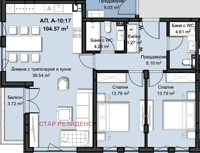 Продается  2 спальни Пловдив , Христо Смирненски , 128 кв.м | 86614497 - изображение [10]