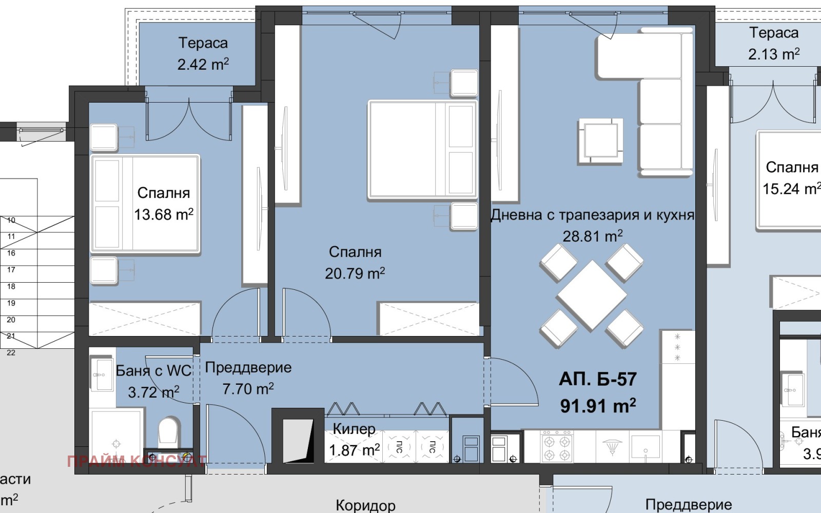 Продава 3-СТАЕН, гр. Пловдив, Христо Смирненски, снимка 2 - Апартаменти - 53677908