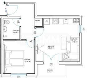 1 Schlafzimmer m-t Ptschelina, Warna 4