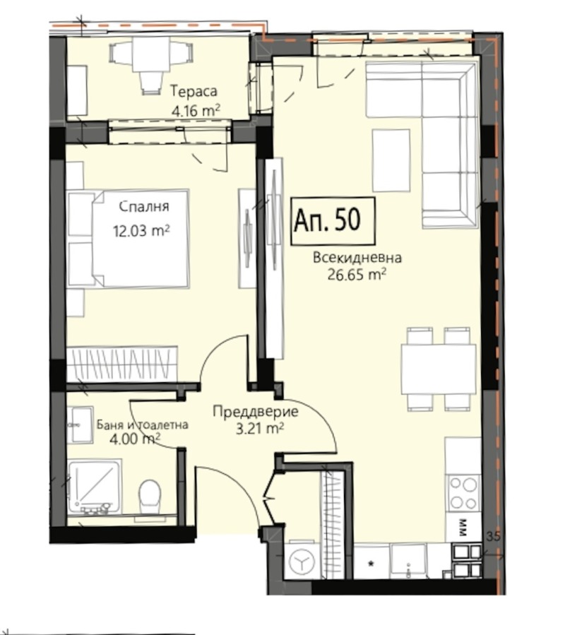 Продава 2-СТАЕН, гр. Пловдив, Христо Смирненски, снимка 3 - Aпартаменти - 49284413