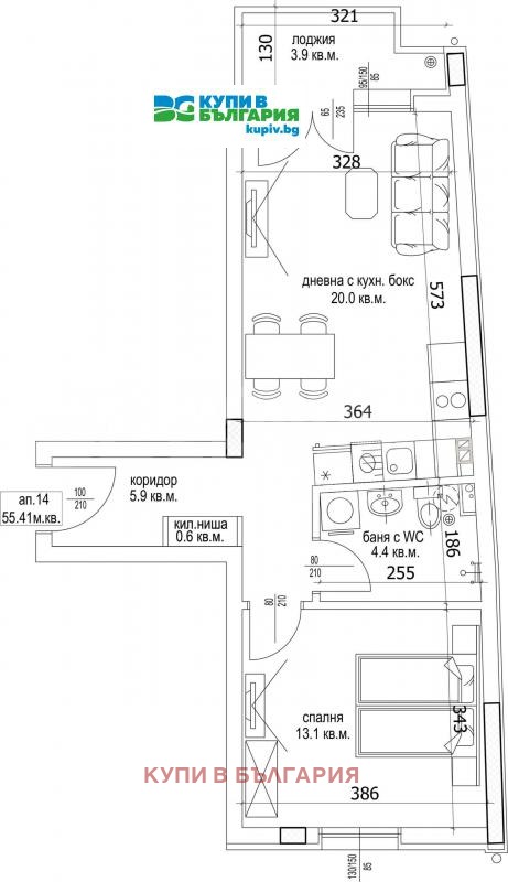 Продава  2-стаен, град Варна, Цветен квартал •  125 000 € • ID 36484747 — holmes.bg - [1] 