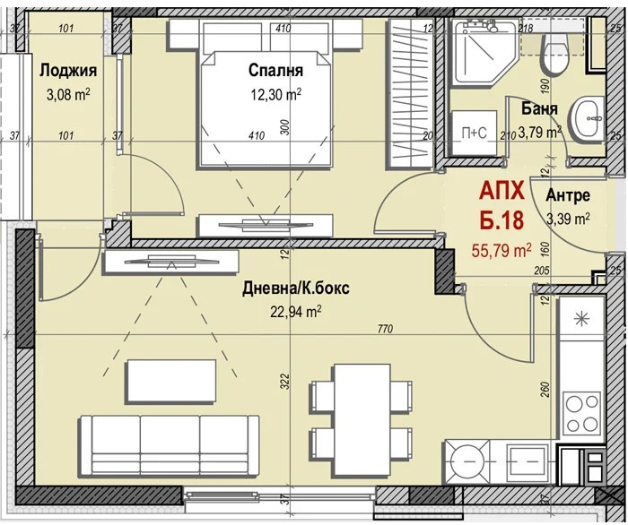 En venta  1 dormitorio Sofia , Mladost 3 , 73 metros cuadrados | 47512478 - imagen [3]