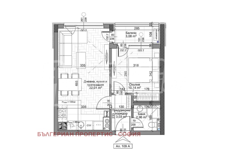 Na sprzedaż  1 sypialnia Sofia , Mladost 4 , 56 mkw | 96807217 - obraz [2]