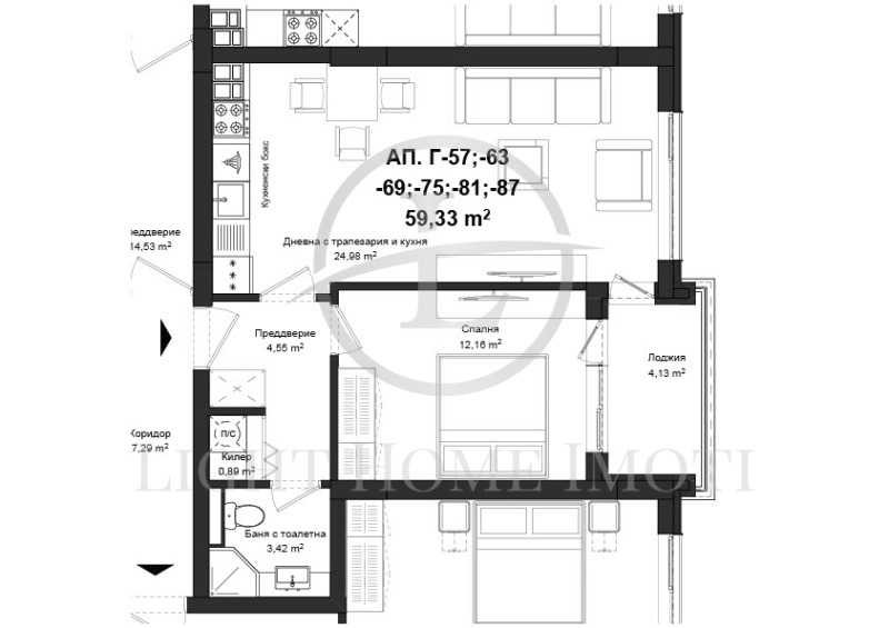 Продава  2-стаен град Пловдив , Гагарин , 71 кв.м | 58432262 - изображение [4]