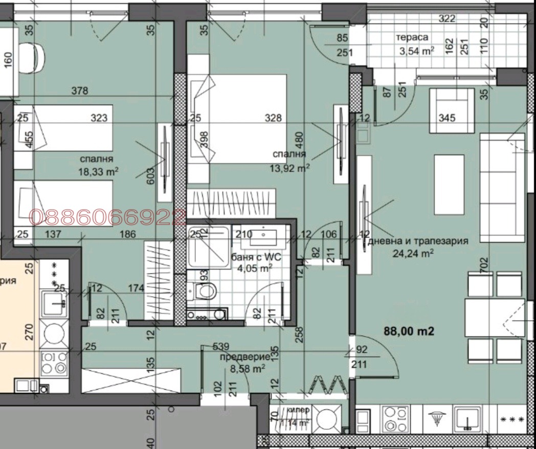 Продава 3-СТАЕН, гр. Пловдив, Тракия, снимка 16 - Апартаменти - 53651543