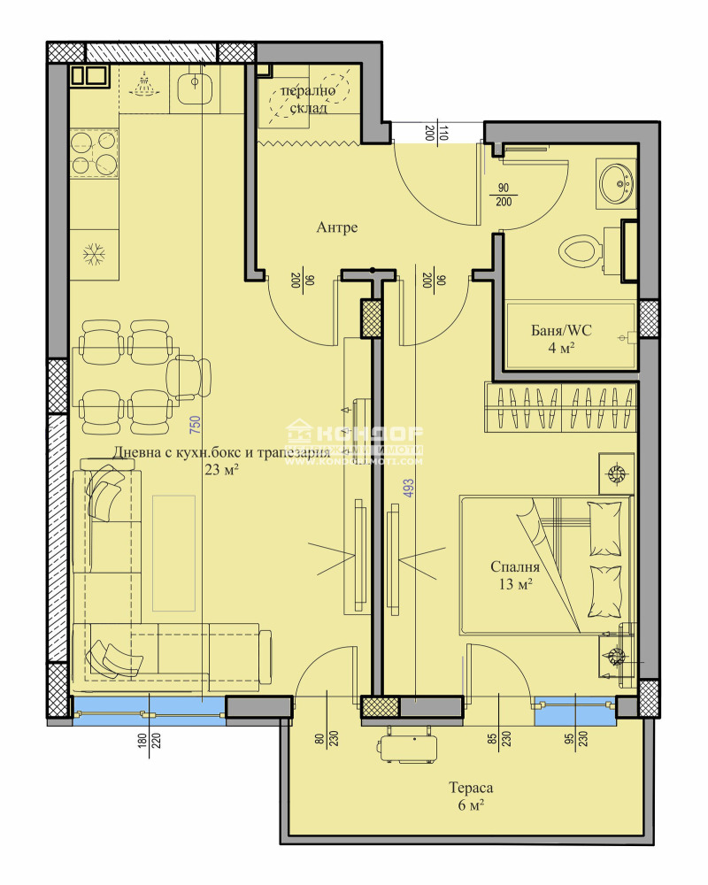 À venda  1 quarto Plovdiv , Vastanitcheski , 69 m² | 68164773 - imagem [3]