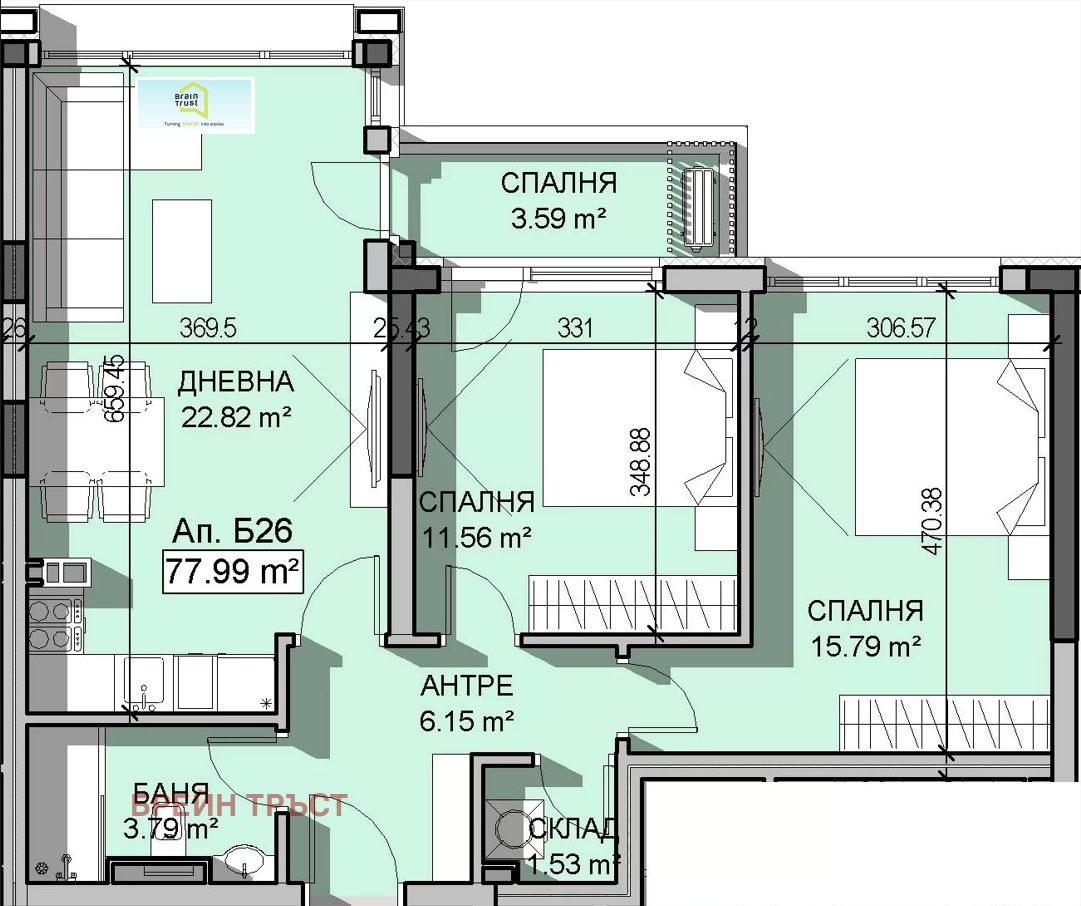 Продава 3-СТАЕН, гр. София, Манастирски ливади, снимка 2 - Апартаменти - 50387893