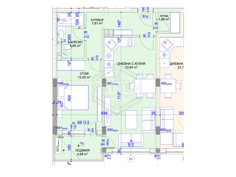 Продава 2-СТАЕН в град Русе, Център - 75 кв.м / 118 000 € » 230 787.94 лв., ЕСТИЙМ ПРОПЪРТИС
