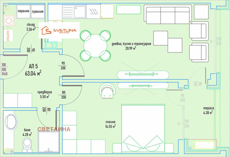 Продава 2-СТАЕН, град София, Малинова долина • 131347 € / 256892.40 лв. • 15159818 1