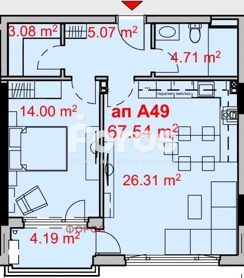 Продава 2-СТАЕН, гр. Бургас, Изгрев, снимка 2 - Апартаменти - 53616707