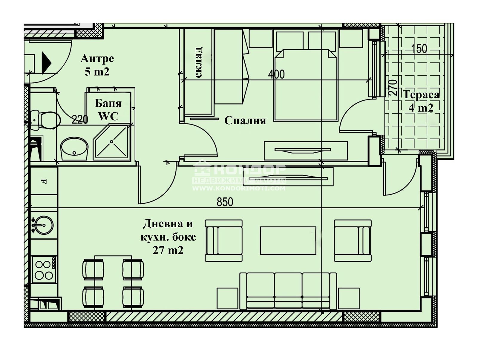 Продава 2-СТАЕН, гр. Пловдив, Кършияка, снимка 2 - Апартаменти - 40042014