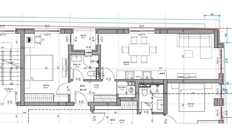 Til salgs  1 soverom Sofia , Slatina , 75 kvm | 77536028 - bilde [3]