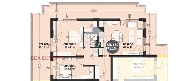 Na sprzedaż  2 sypialnie Sofia , Malinowa dolina , 171 mkw | 58529729 - obraz [4]