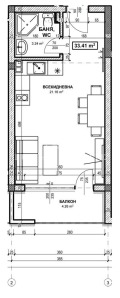 Продава  1-стаен град Варна , к.к. Св.Св. Константин и Елена , 36 кв.м | 18833083 - изображение [2]