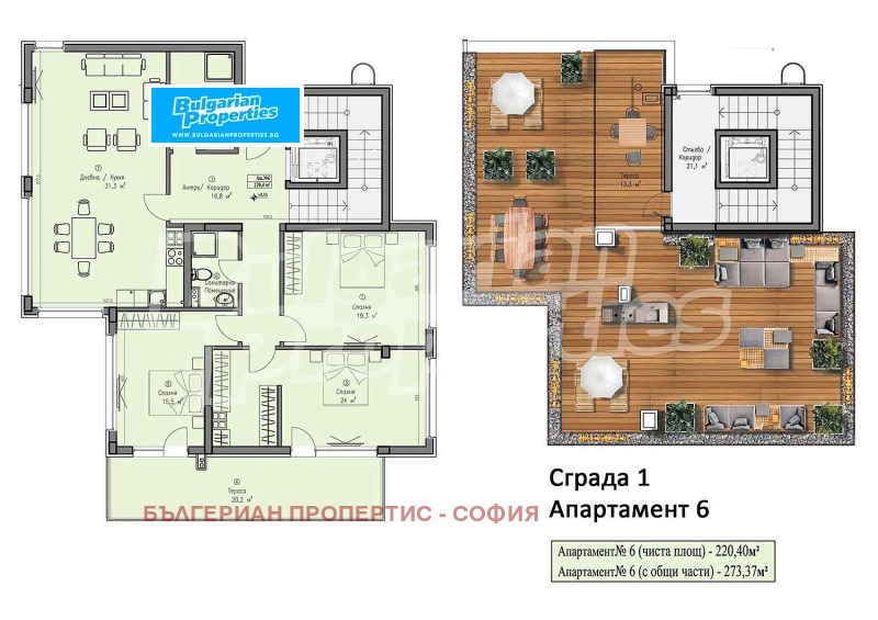 Till salu  1 sovrum Sofia , v.z.Bojana , 64 kvm | 92181490 - bild [3]