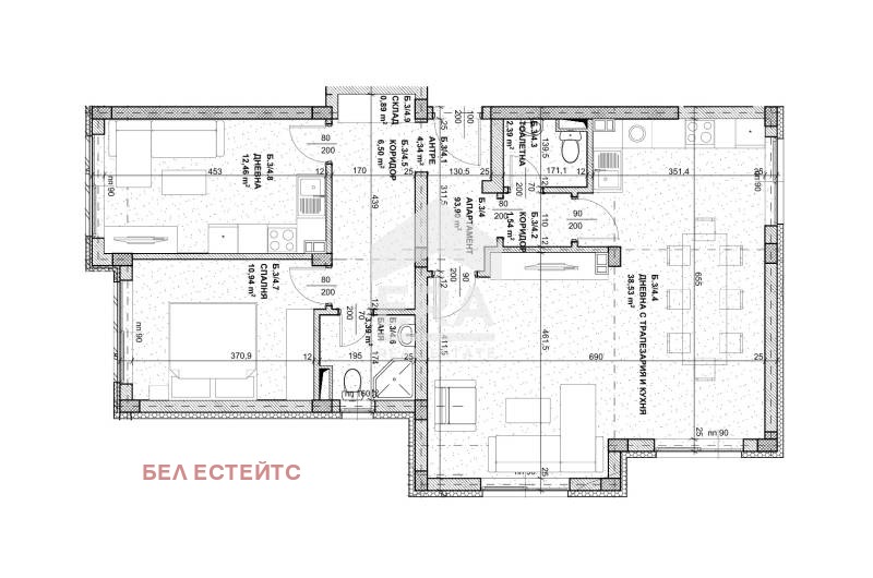 Eladó  2 hálószobás Sofia , Krastova vada , 111 négyzetméter | 80509481 - kép [2]