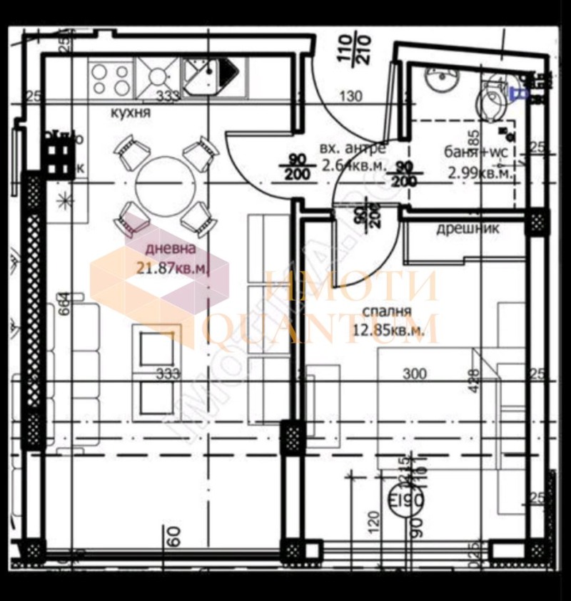 Продава 2-СТАЕН в град Варна, Левски 1 - 58 кв.м / 105 000 € » 205 362.15 лв., ИМОТИ КУАНТУМ