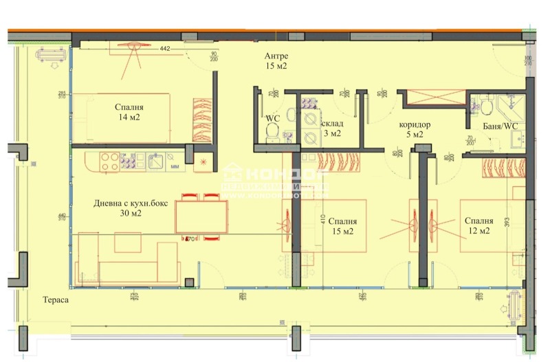 Til salgs  3+ soverom Plovdiv , Trakija , 135 kvm | 12316699 - bilde [3]