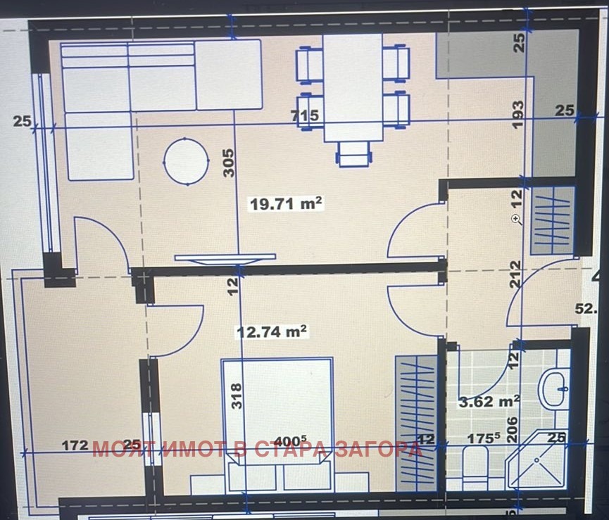 Продава 2-СТАЕН, гр. Стара Загора, Три чучура - север
