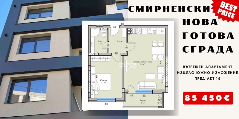 Продава 2-СТАЕН, гр. Пловдив, Христо Смирненски, снимка 1 - Aпартаменти - 40045303