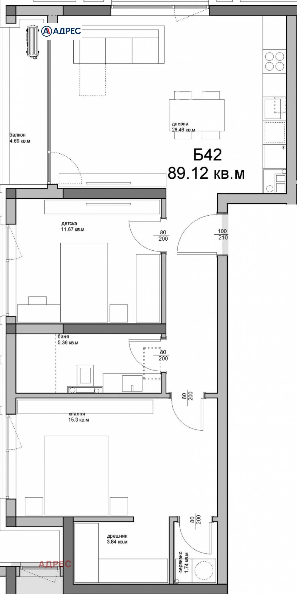 Продава 3-СТАЕН, гр. Варна, Аспарухово, снимка 5 - Апартаменти - 54227528