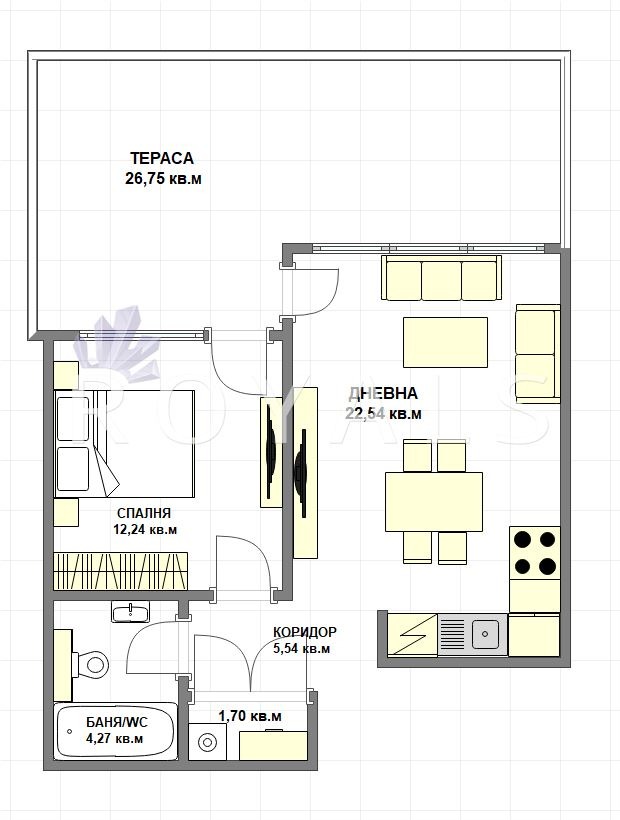 Продава  2-стаен град Варна , Възраждане 1 , 99 кв.м | 28850319