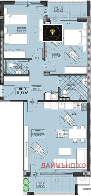 À venda  2 quartos Plovdiv , Hristo Smirnenski , 117 m² | 51009164