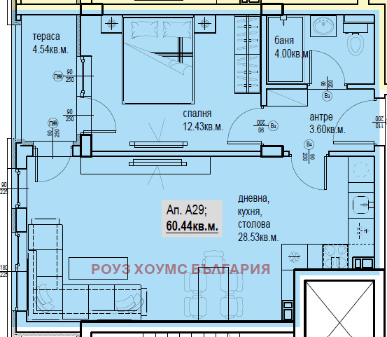 Myytävänä  1 makuuhuone Plovdiv , Karšijaka , 70 neliömetriä | 20822476 - kuva [2]