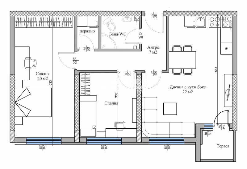 Te koop  2 slaapkamers Plovdiv , Trakija , 94 m² | 17035453 - afbeelding [4]