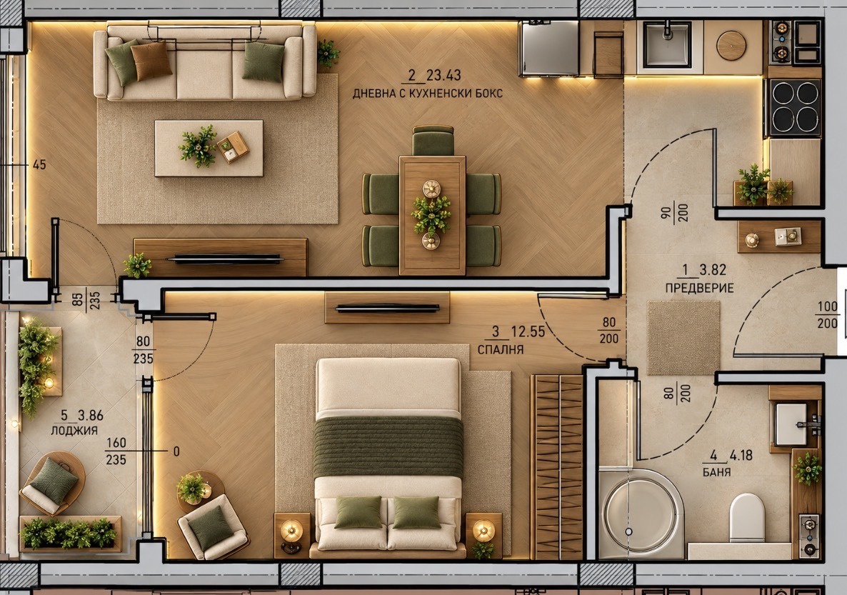 Продава 2-СТАЕН, гр. София, Малинова долина, снимка 2 - Апартаменти - 55617547