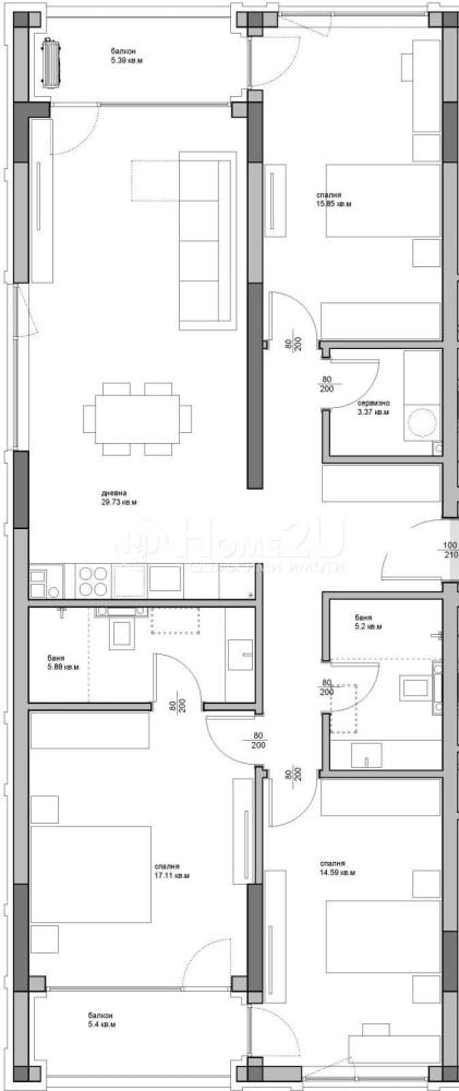 Продава 3-СТАЕН, гр. Варна, Аспарухово, снимка 4 - Апартаменти - 53944185