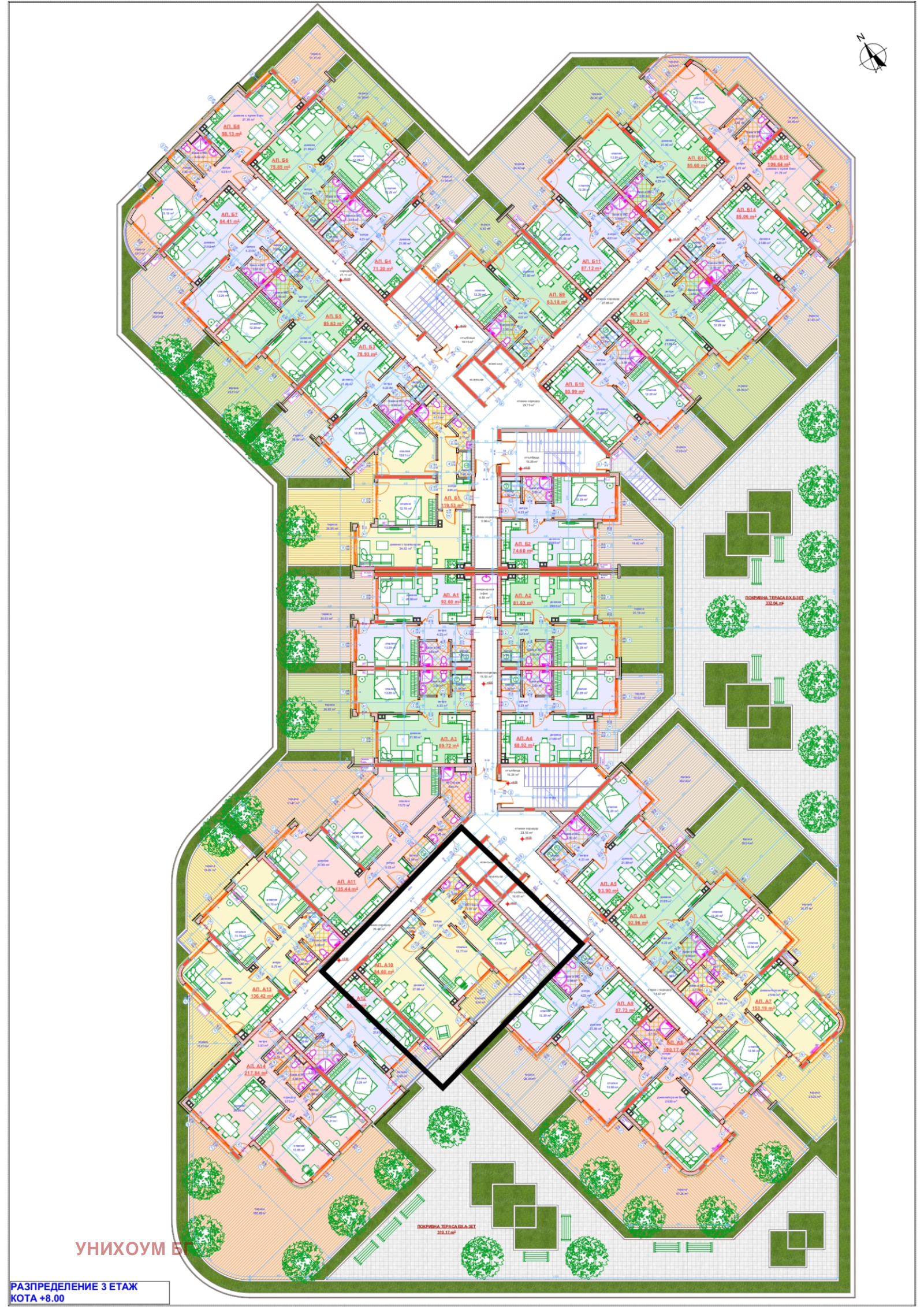 Продава 3-СТАЕН, гр. Бургас, Славейков, снимка 2 - Апартаменти - 54339514