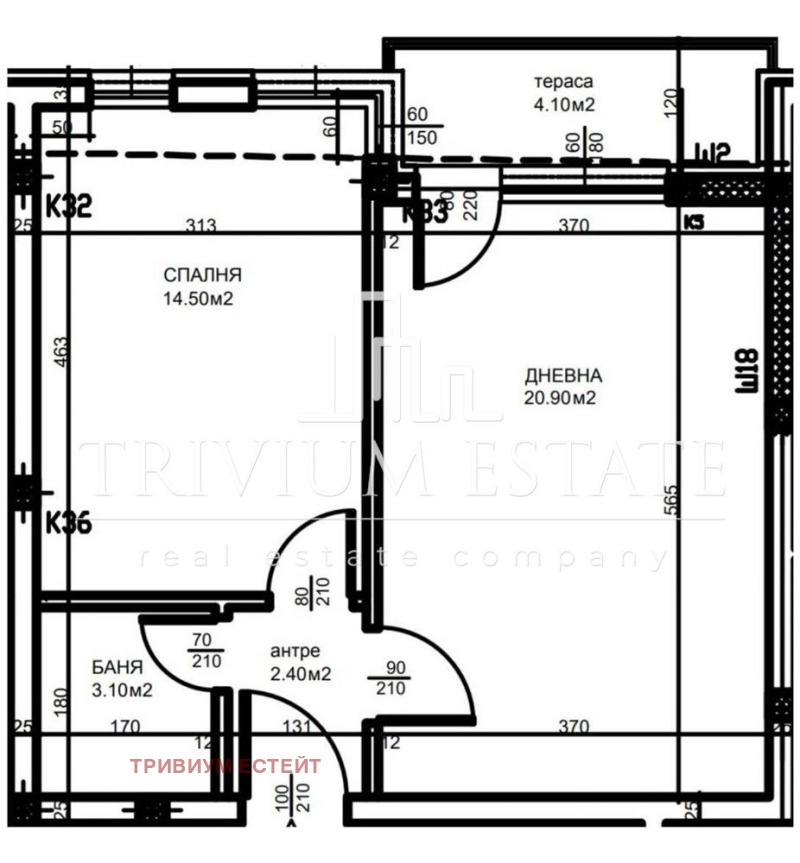 Eladó  1 hálószoba Plovdiv , Trakija , 60 négyzetméter | 36323643