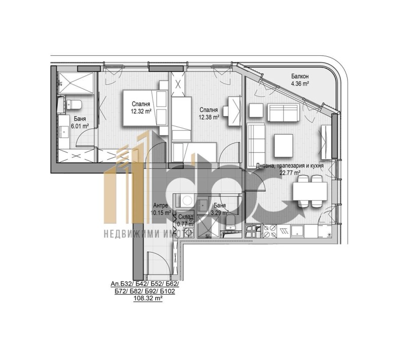 Продава 3-СТАЕН, гр. София, Витоша, снимка 2 - Апартаменти - 53073393