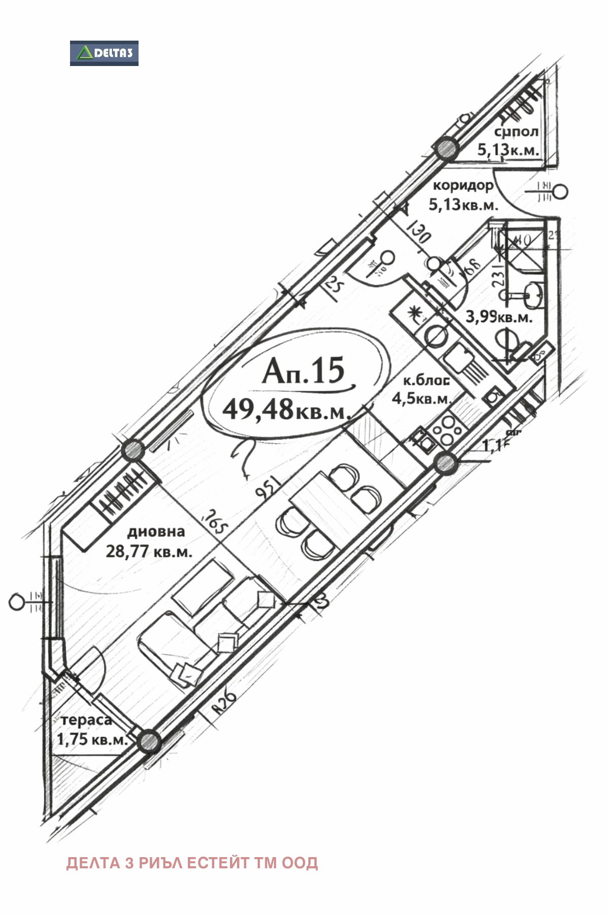 Продава 1-СТАЕН, гр. София, Горубляне