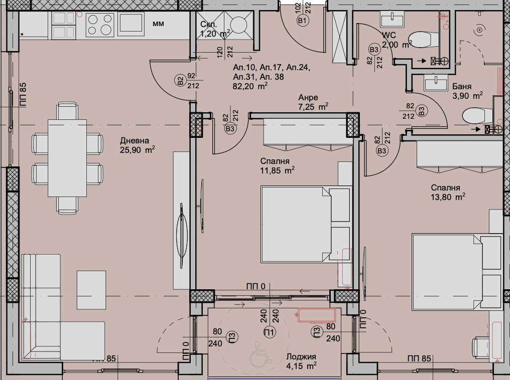Продава 3-СТАЕН, гр. Пловдив, Христо Смирненски, снимка 2 - Апартаменти - 53979672