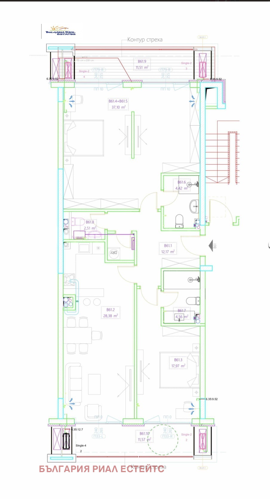 Продава 4-СТАЕН, гр. София, Кръстова вада, снимка 15 - Апартаменти - 53698604