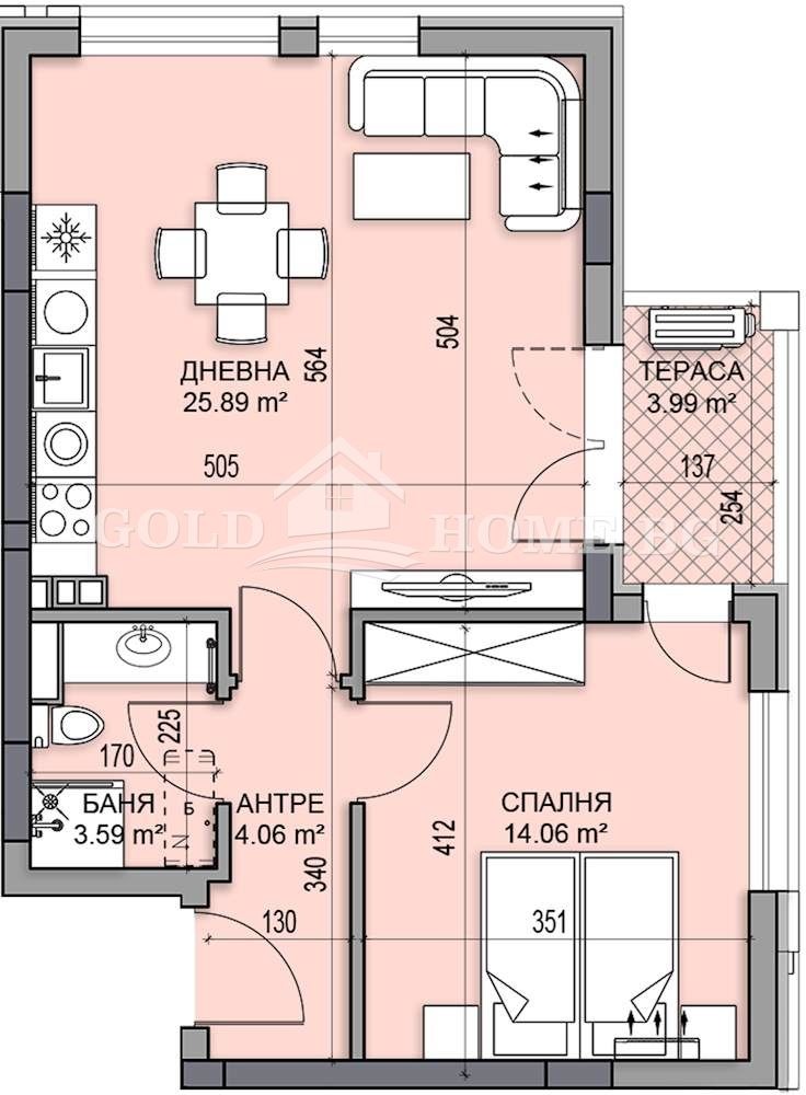 Продава 2-СТАЕН, гр. Пловдив, Гагарин, снимка 2 - Aпартаменти - 48599151