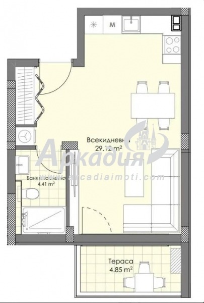 Продава 1-СТАЕН, гр. Пловдив, Остромила, снимка 2 - Aпартаменти - 47548331