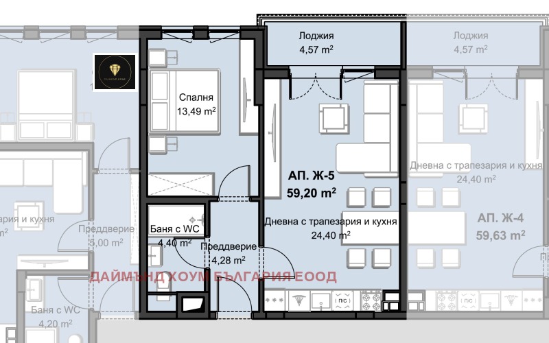 Продава  2-стаен град Пловдив , Христо Смирненски , 76 кв.м | 76002627 - изображение [3]