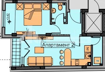 For Sale  1 bedroom Plovdiv , Hristo Smirnenski , 60 sq.m | 13071911 - image [2]