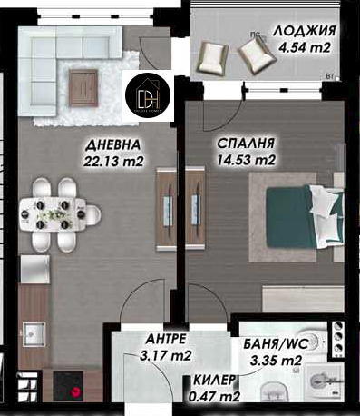 Продава 1-СТАЕН, гр. Пловдив, Гагарин, снимка 2 - Апартаменти - 54700150