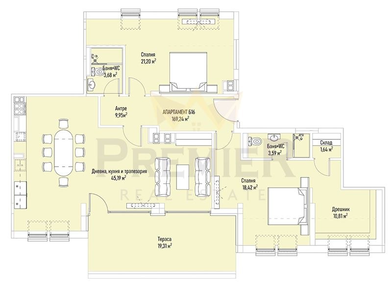Продава 3-СТАЕН, гр. София, Лозенец, снимка 12 - Апартаменти - 53354478