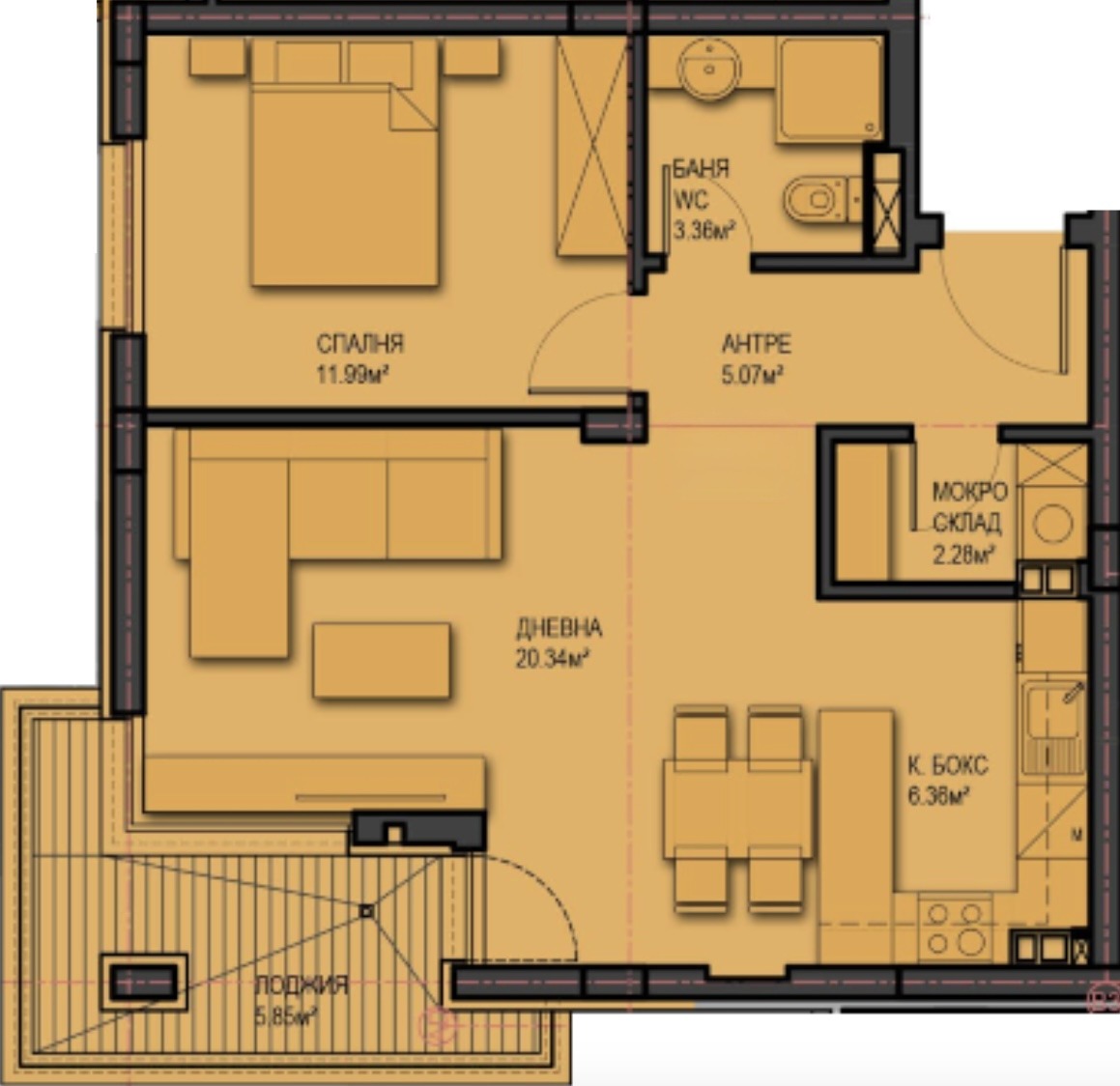 Продава 2-СТАЕН, гр. София, Младост 3, снимка 2 - Апартаменти - 52489870