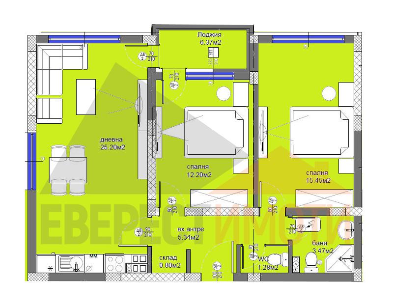 Продава 3-СТАЕН, гр. Пловдив, Западен, снимка 2 - Апартаменти - 52701227