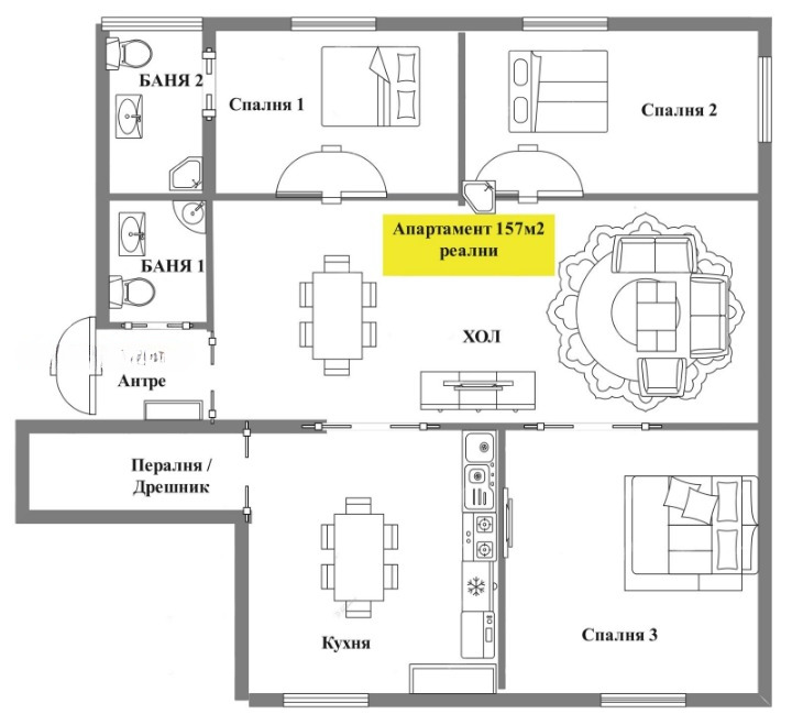 Na prodej  3+ ložnice Sofia , Centar , 154 m2 | 47014050 - obraz [8]