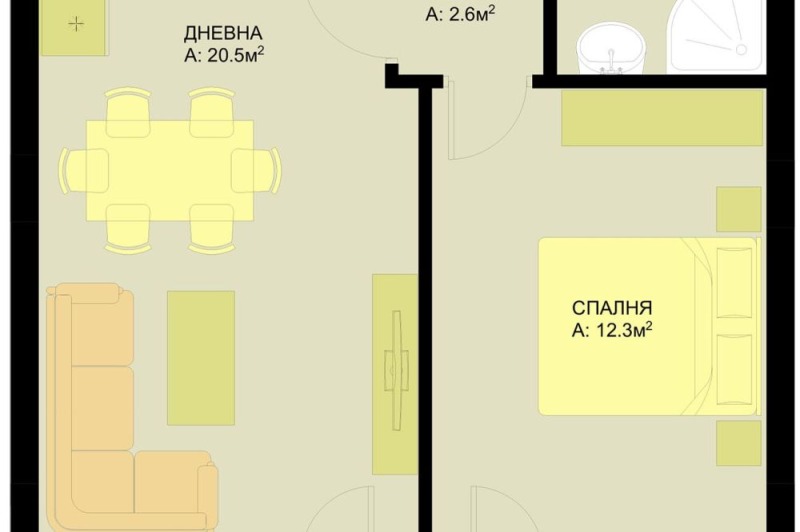 Zu verkaufen  1 Schlafzimmer Warna , Pobeda , 70 qm | 96407022