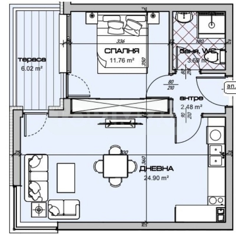 À venda  1 quarto Varna , Vladislav Varnentchik 1 , 70 m² | 28832364 - imagem [3]